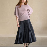 Flare maxi skirt black