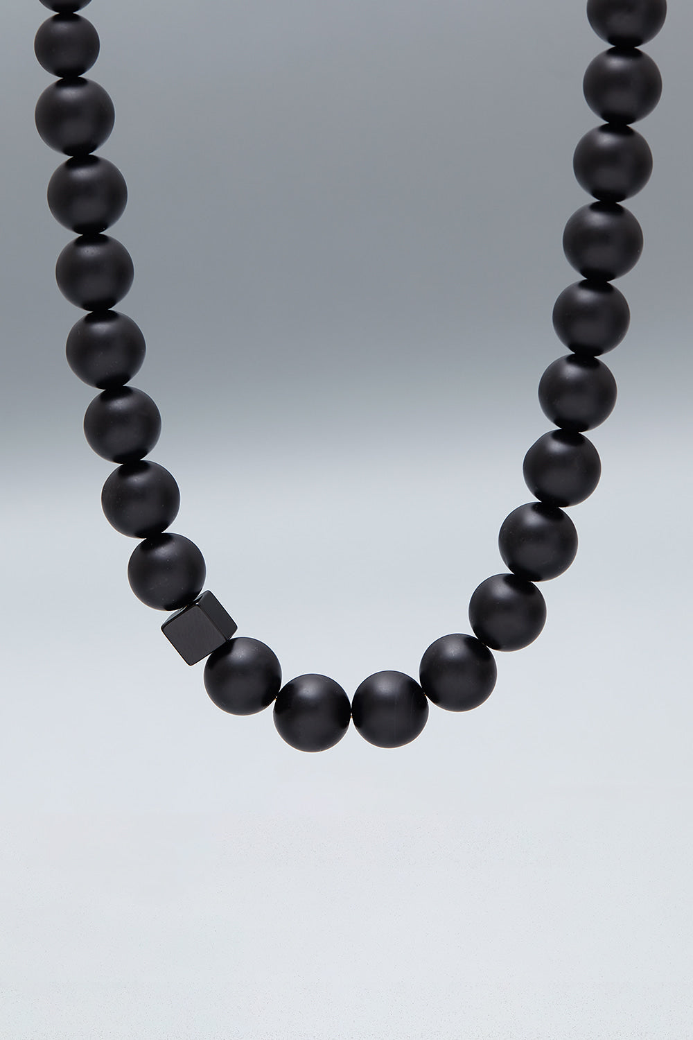 12mm matte onyx necklace - fasfas
