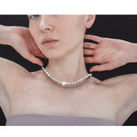 6.5mm grey freshwater pearl necklace - fasfas