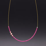 Invisible 2mm ruby necklace - fasfas
