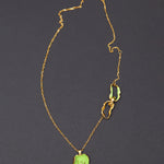 Rhizome mini pendant necklace green - fasfas