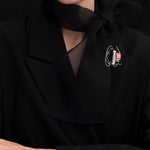 Dancing objet no.9 petit brooch green - fasfas