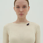 Dancing joli brooch onyx - fasfas