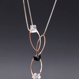 Collana Tripleflow onice e cristallo