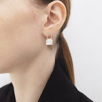 Mother of pearl void cubic earrings - fasfas