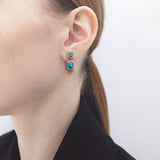 Radiant opal earrigns transparent blue(clip-on earrings) - fasfas