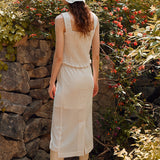 Square neck shirred top