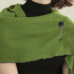 Blue sandstone safety pin brooc - fasfas