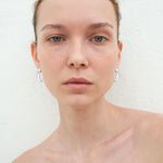 Simple hoop earrings medium silver - fasfas