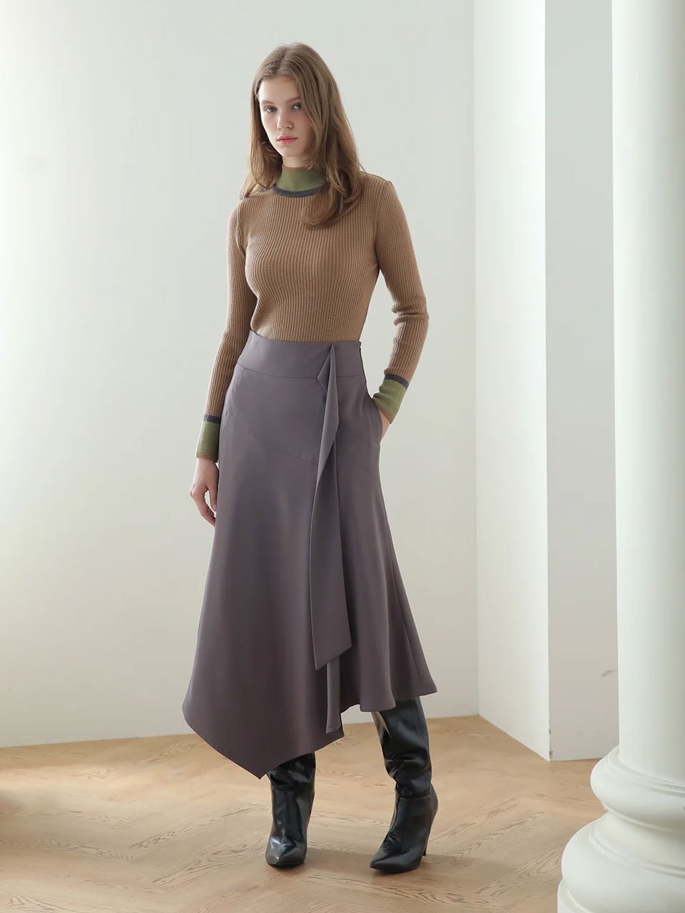 A-line asymmetric skirt - fasfas