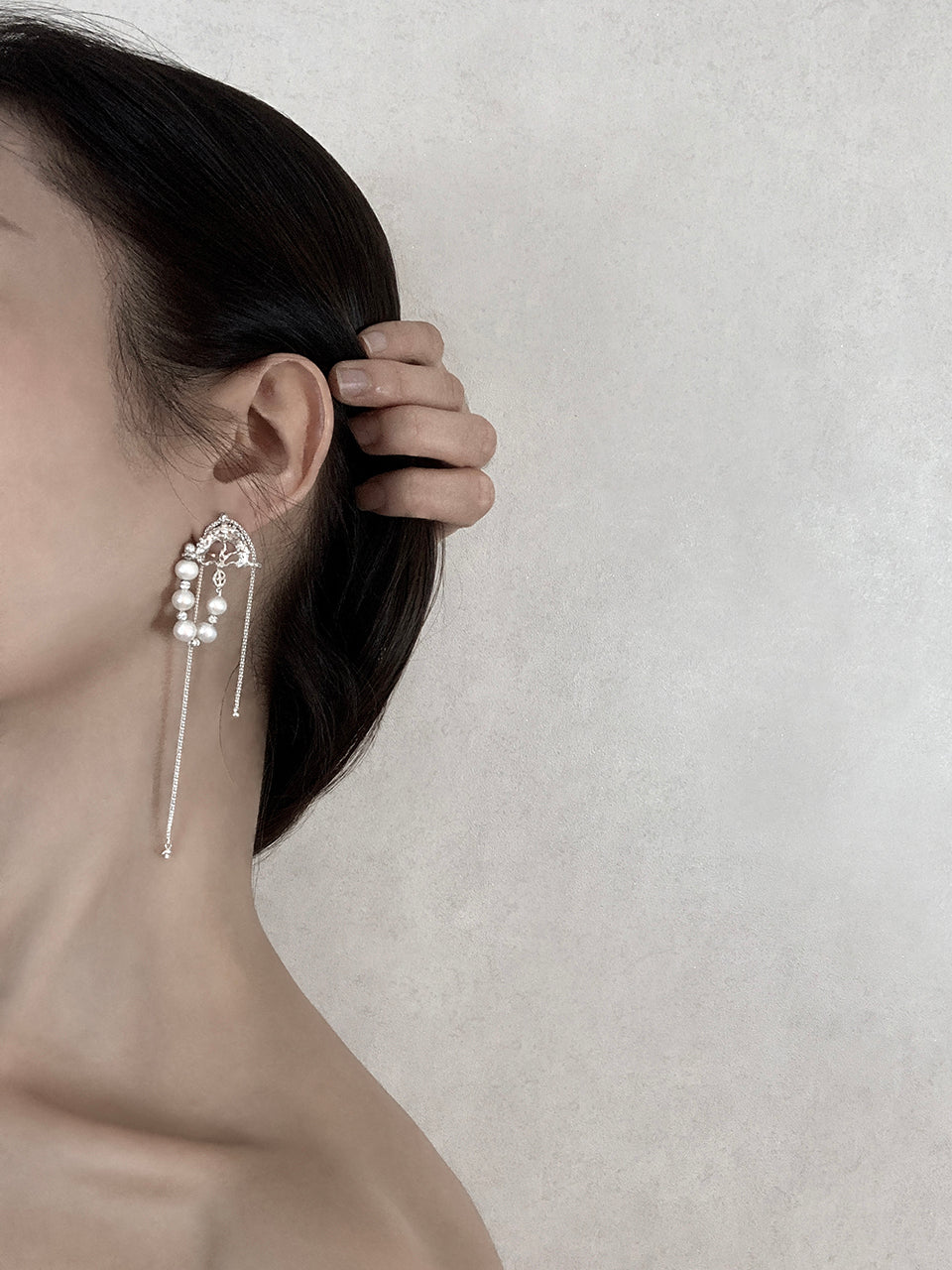 AYRE PEARL EARRING Single pearl earring - fasfas
