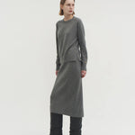 Alma essential sweater ash gray - fasfas