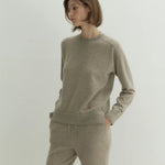 Alma essential sweater natural beige - fasfas