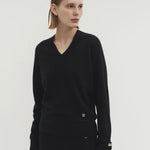 Anouk vneck sweater ink black - fasfas