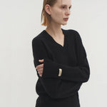 Anouk vneck sweater ink black - fasfas