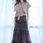 Asymmetric cape style crop jacket - fasfas