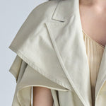Asymmetric cape style trench coat - fasfas