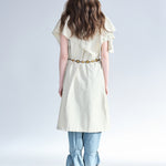 Asymmetric cape style trench coat - fasfas