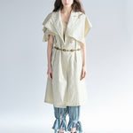 Asymmetric cape style trench coat - fasfas