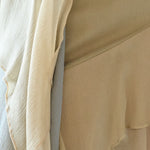 Asymmetric flare midi silk skirt - fasfas