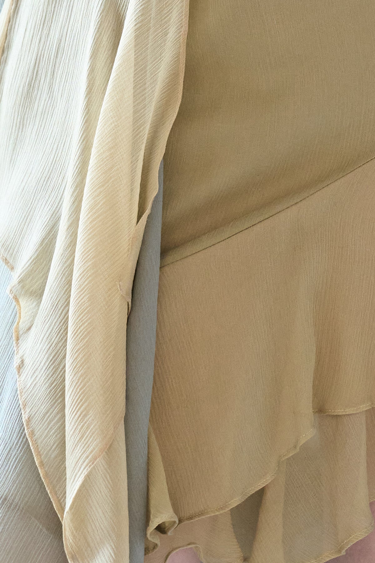 Asymmetric flare midi silk skirt - fasfas