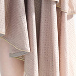 Asymmetric tiered mermaid skirt gold brown - fasfas