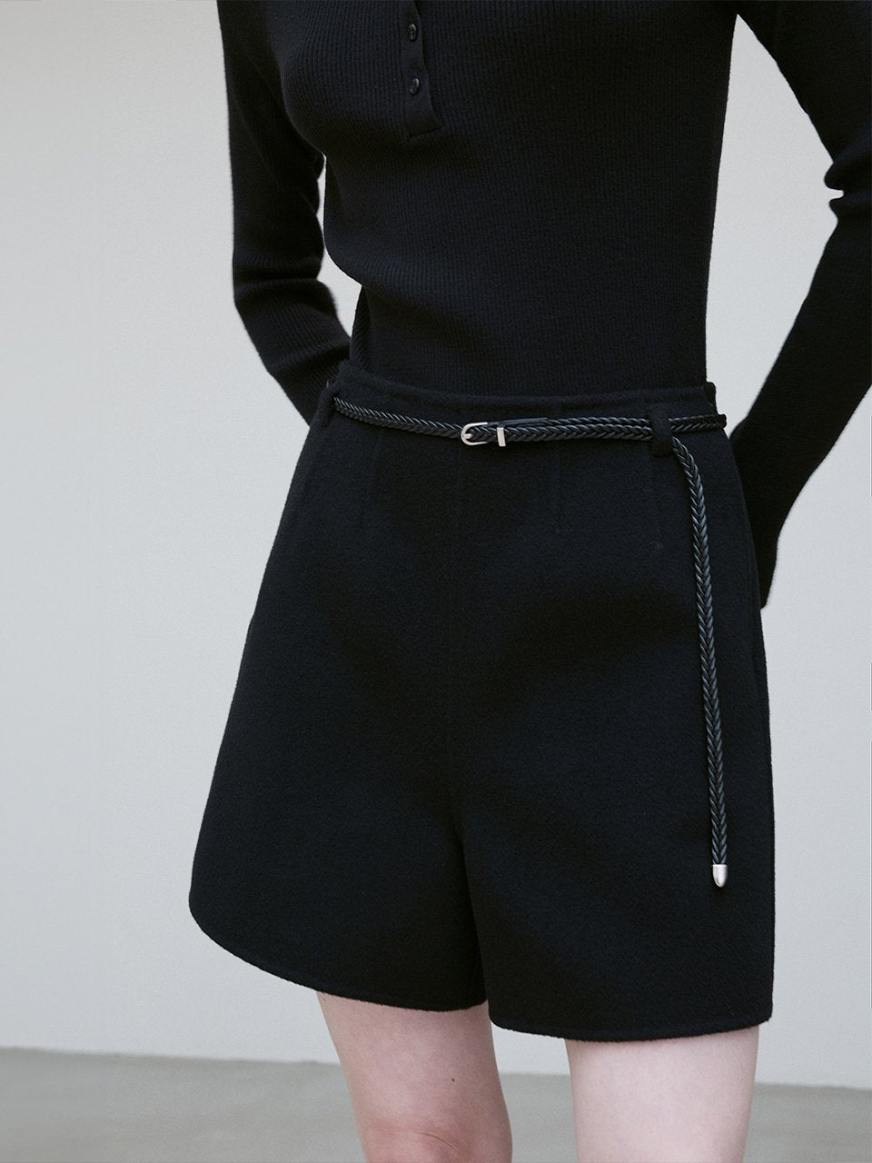 Braided belt black - fasfas