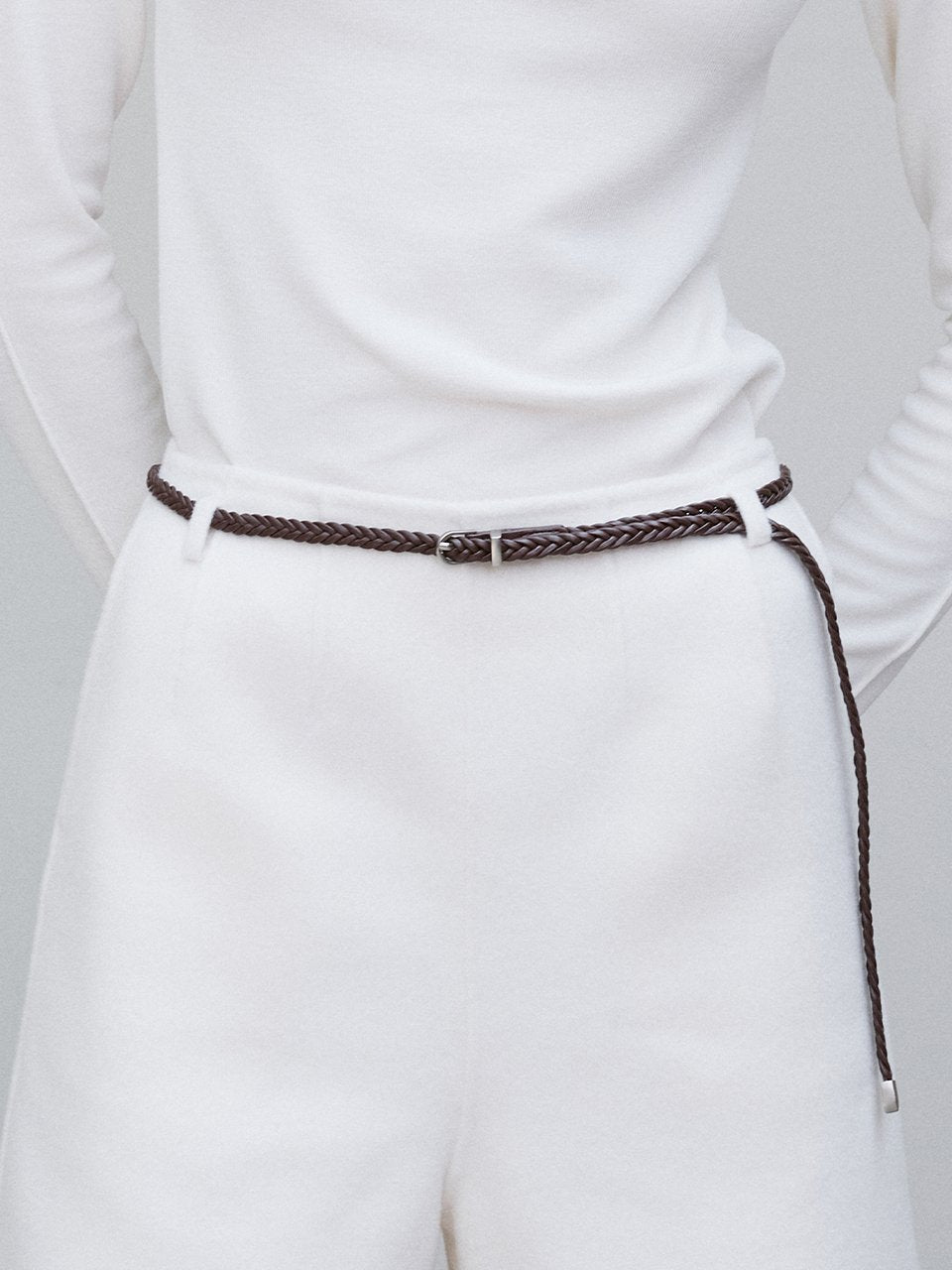 Braided belt brown - fasfas