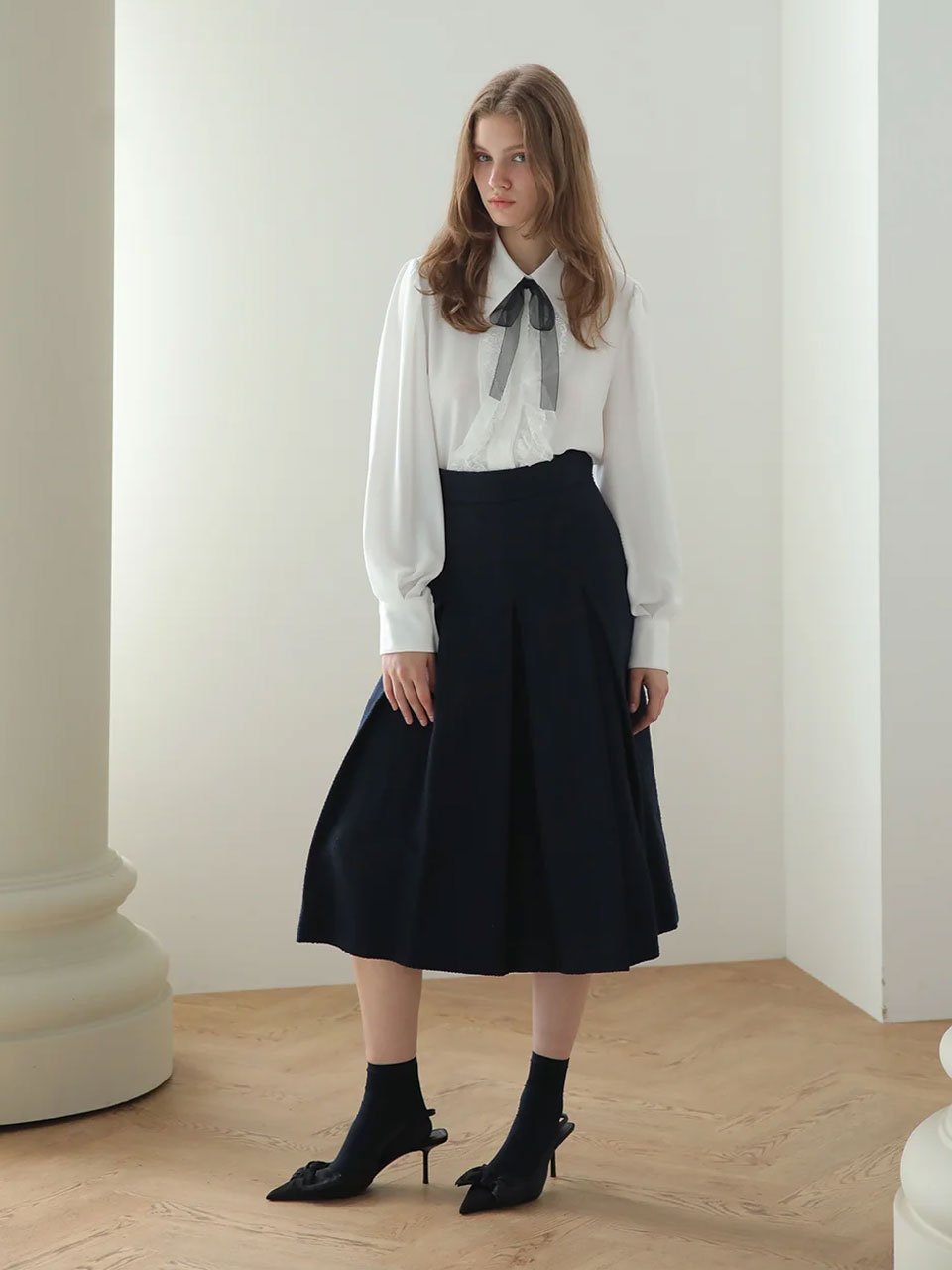 Organza ribbon lace blouse - fasfas