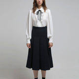 Organza ribbon lace blouse - fasfas