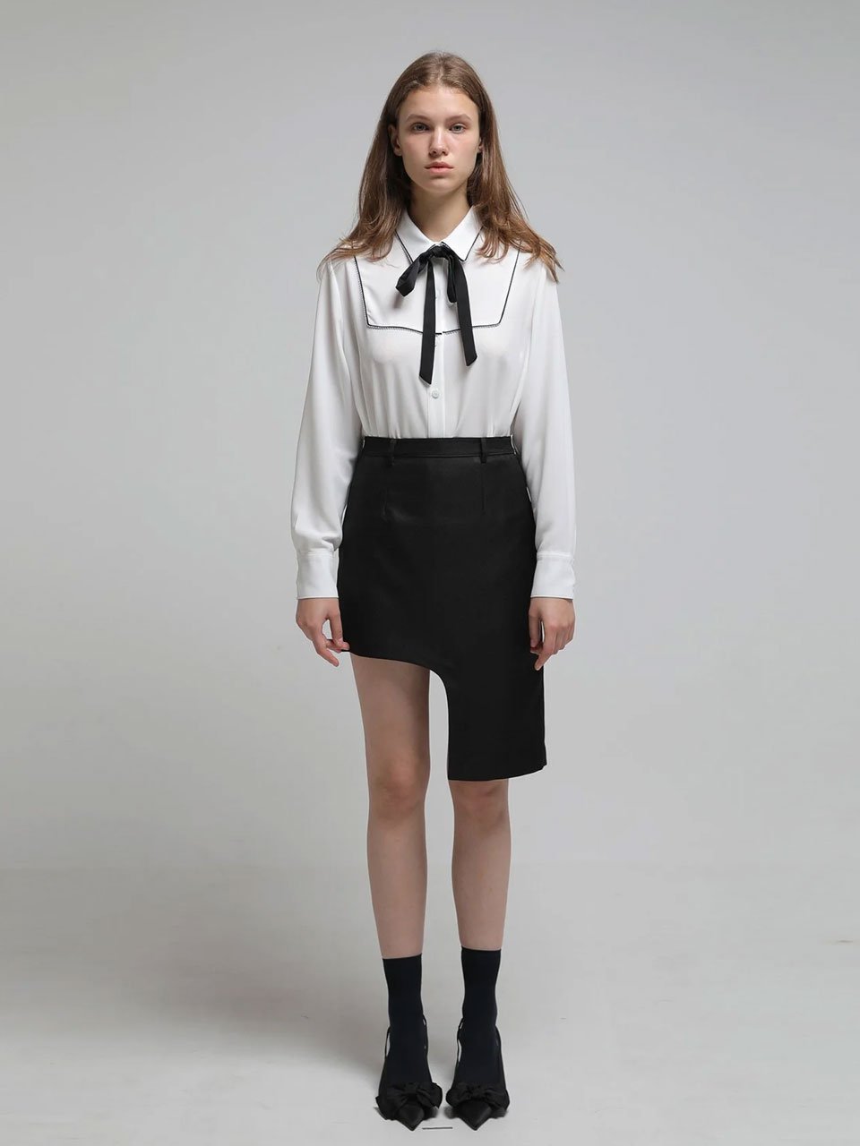 Ribbon square york blouse - fasfas