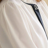 Tie-neck blouse - fasfas