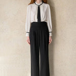 Tie-neck blouse - fasfas