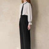 Tie-neck blouse - fasfas