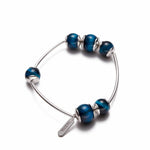 Blue hooseok multi bridge bracelet sliver - fasfas