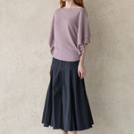 Boat neck daily knit glossy grape - fasfas