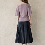 Boat neck daily knit glossy grape - fasfas