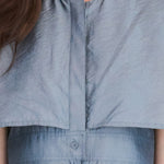 Cape style roll-up short jumpsuit - fasfas