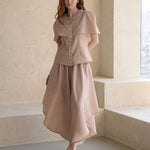 Capelet cardigan beige - fasfas