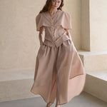 Capelet cardigan beige - fasfas