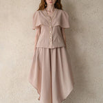 Capelet cardigan beige - fasfas