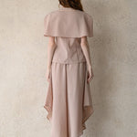 Capelet cardigan beige - fasfas