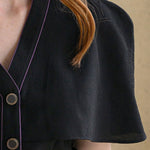 Capelet cardigan black - fasfas