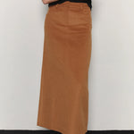 Cashmere maxi skirt camel - fasfas