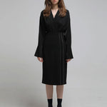 Chain trimming h-line skirt black - fasfas