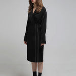 Chain trimming h-line skirt black - fasfas