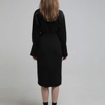 Chain trimming h-line skirt black - fasfas