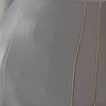 Chain trimming h-line skirt oatmeal - fasfas