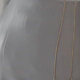 Chain trimming h-line skirt oatmeal - fasfas