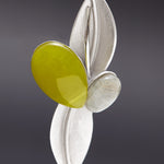 Chic leaf brooch green - fasfas